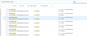 Unsaved SQL Queries